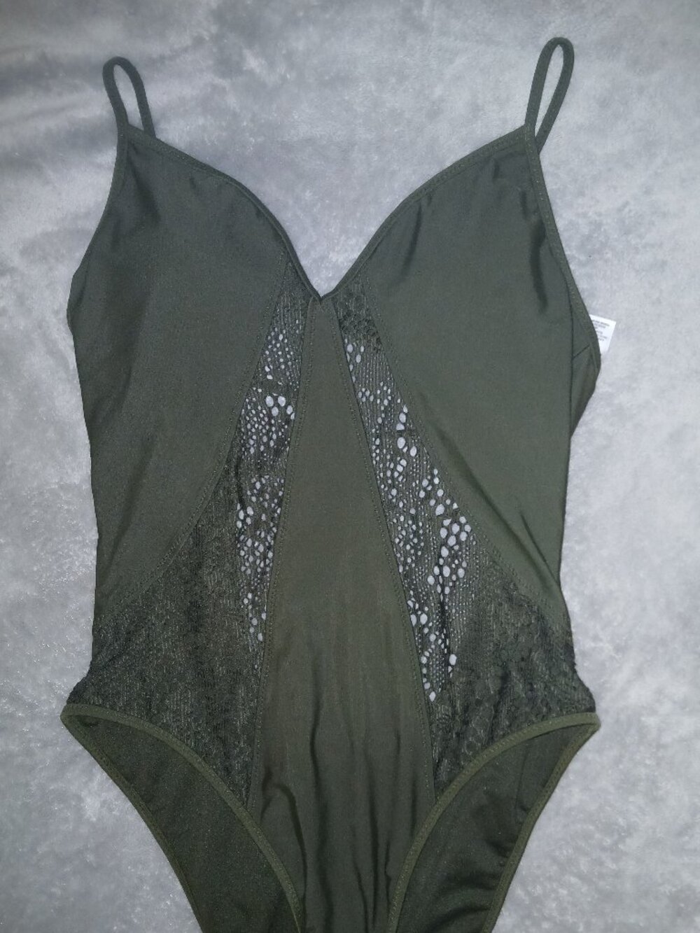 Lace front bathing suit